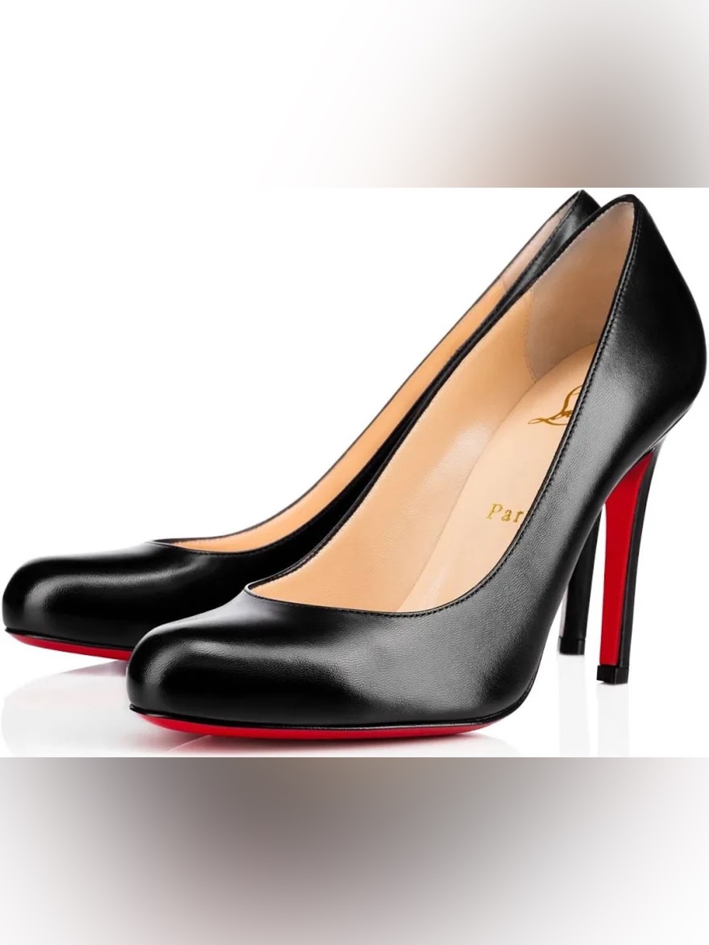 Christian Louboutin Simple Pump – Black Leather – 85mm Heel
